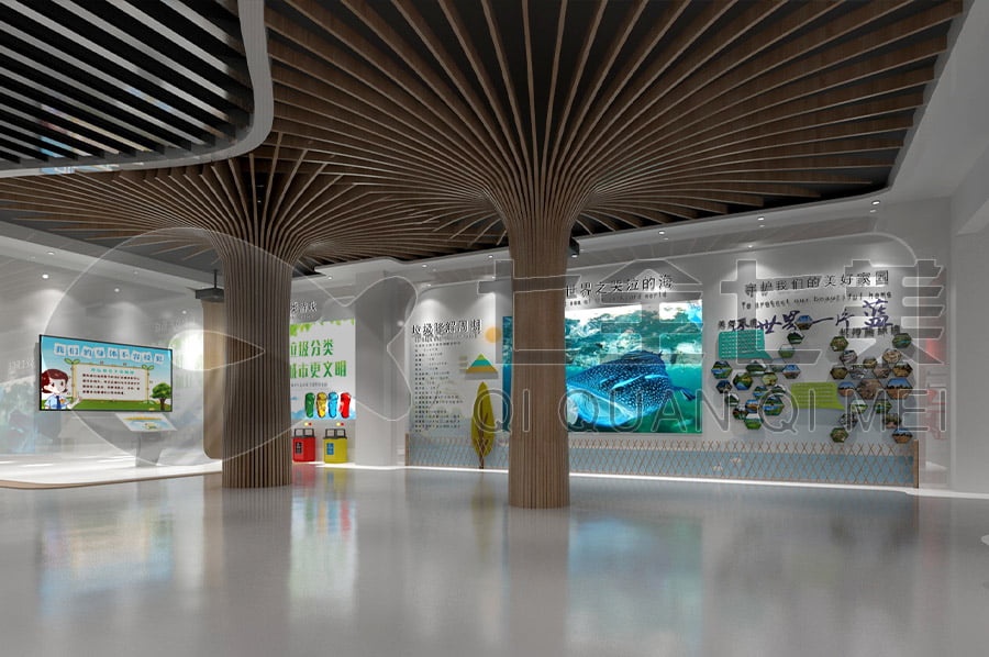 生態(tài)保護展館設計, 多媒體互動展示, 智能科技應用